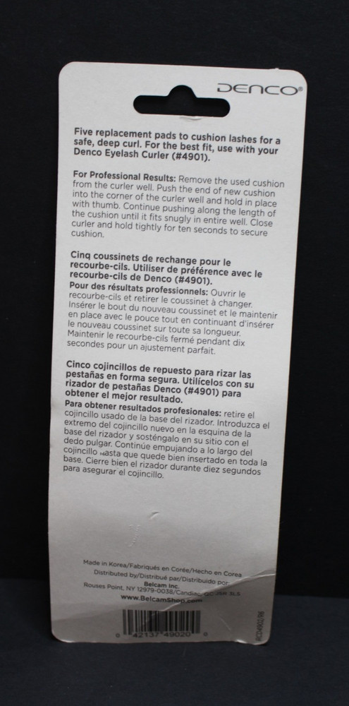 Eyelash Curler Refills, Denco, 4902