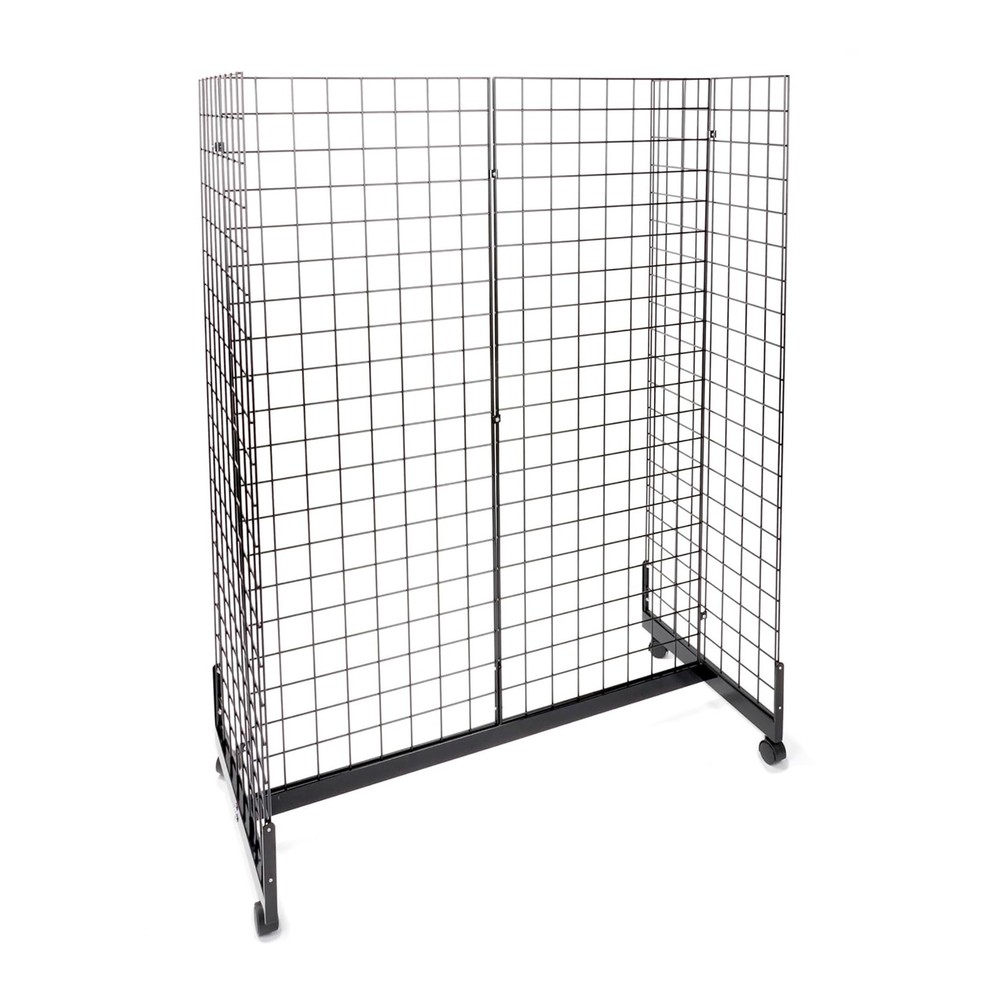 Black Grid Gondola Unit - Includes Base and Casters