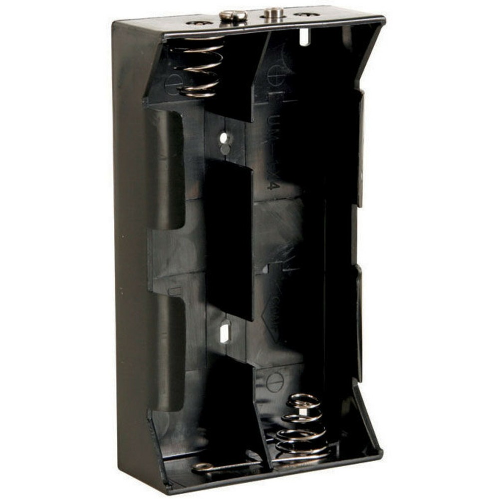 4 x D Cell Battery Casing Housing Enclosure Holder with Snap-On Terminals (1 pc)
