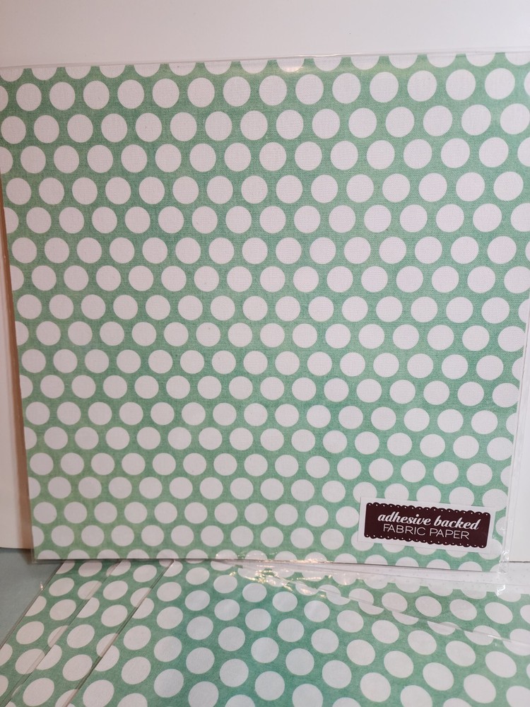 Fabric Adhesive Scrapbook paper Sheets 12x12 - 16 SHEETS