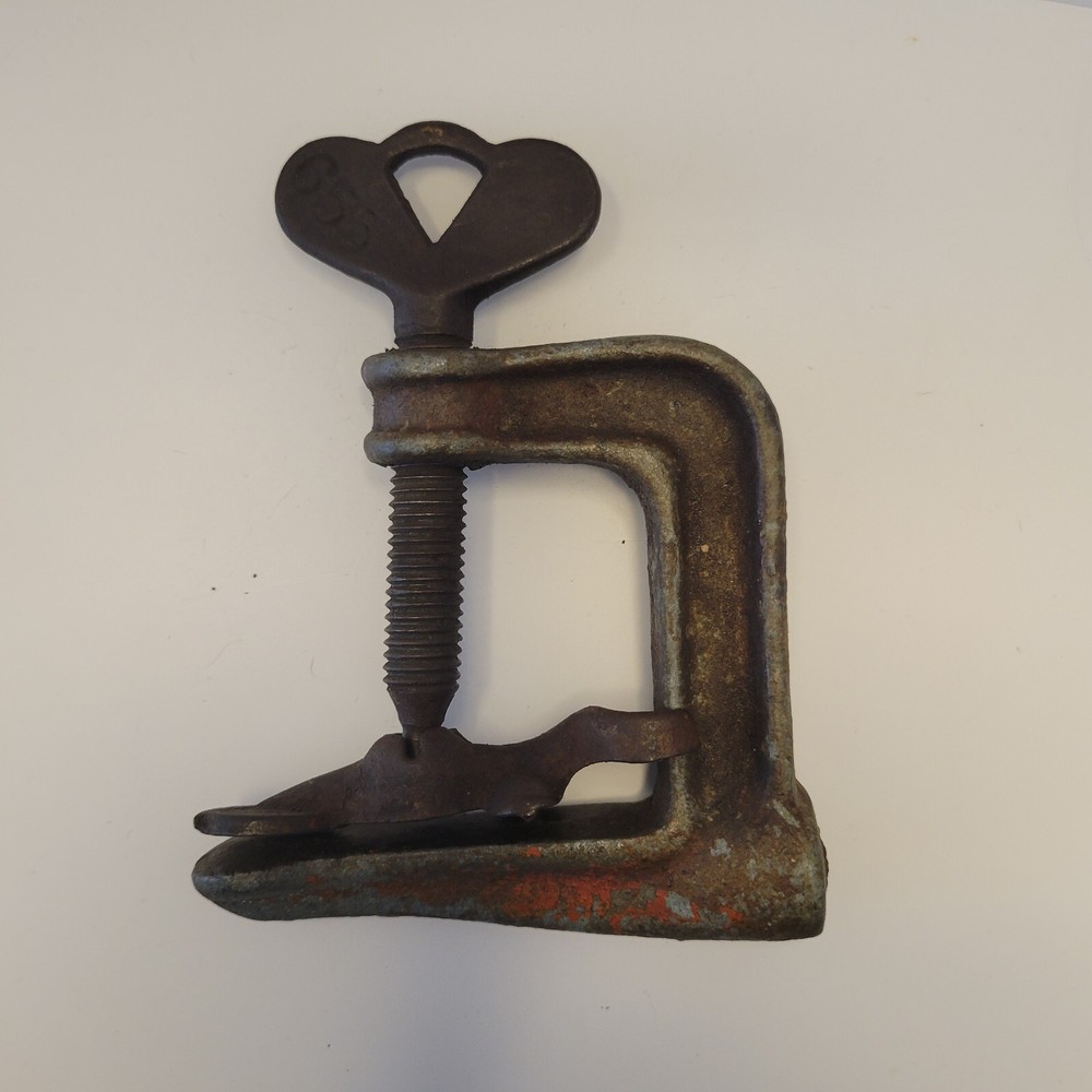 Antique Victorian Decorative Cast Iron Clamping Tool 655