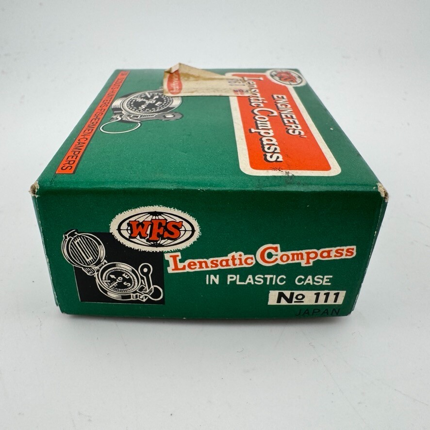 WFS Engineers' Lensatic Compass w/ Box & Bag - No 111