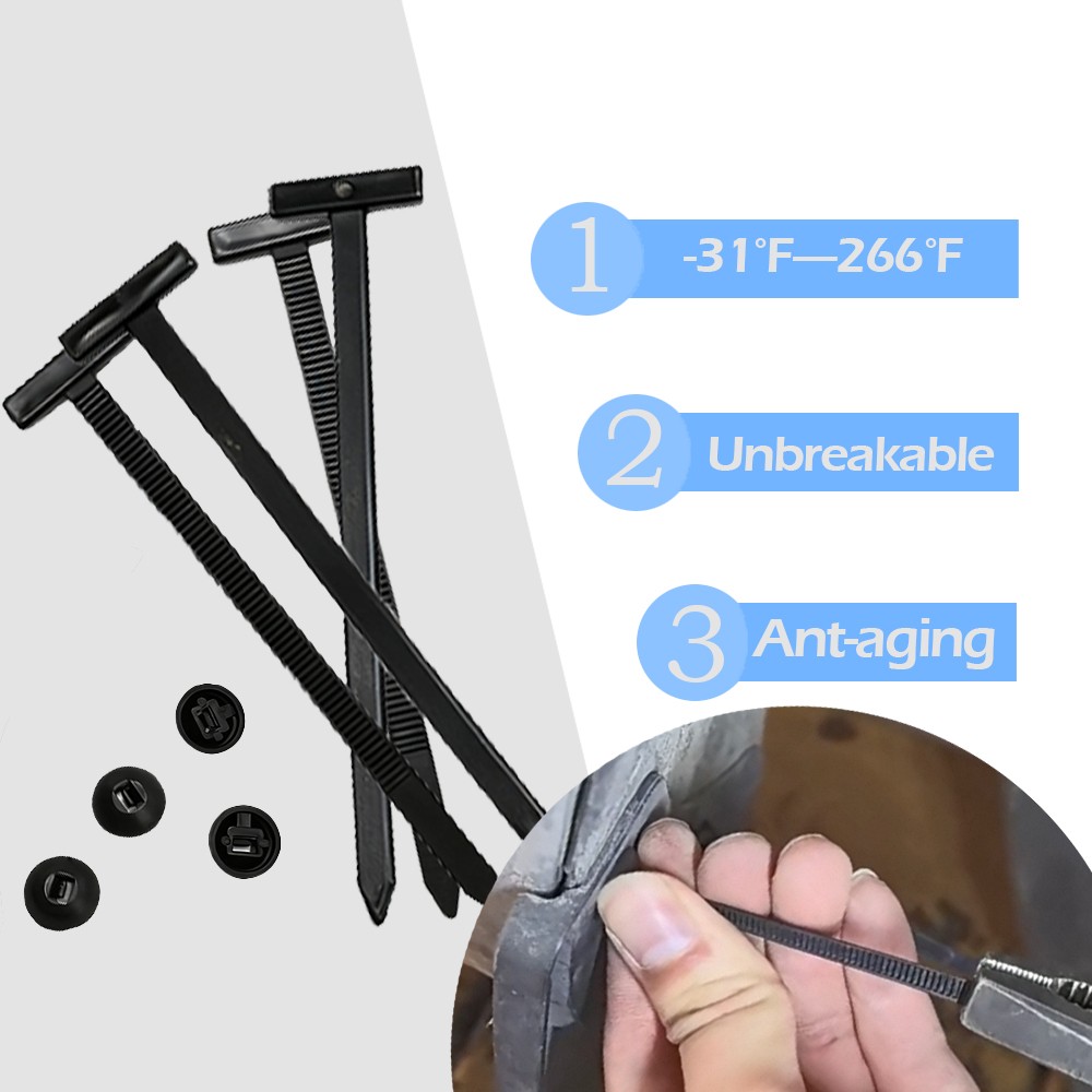 Nylon Self-Locking Cable Tie 200Pcs Heavy Duty Universal Zip Buckle