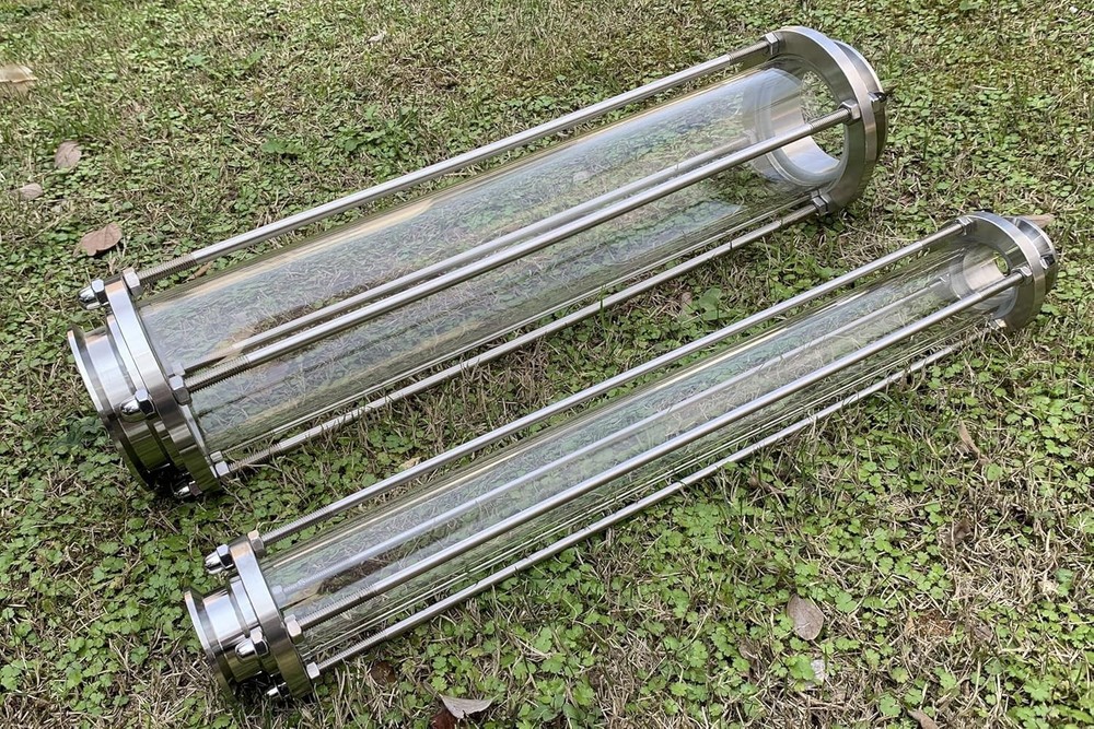 4 inch Tri Clamp Tall Sight Glass (TC 18 in long) - Distilling column extension