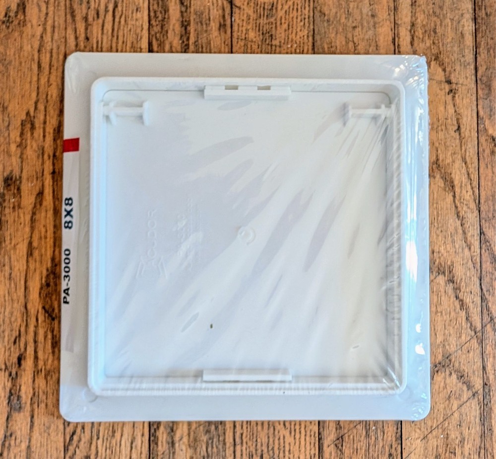 8 x8 Plastic access door by Acudor - white