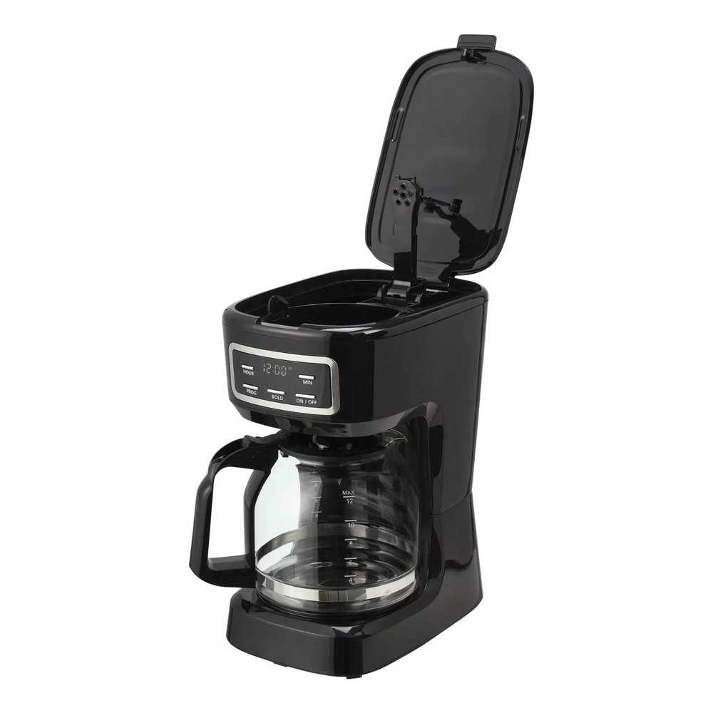 NIB Mainstays 12-Cup Programmable Drip Coffee Maker — Black