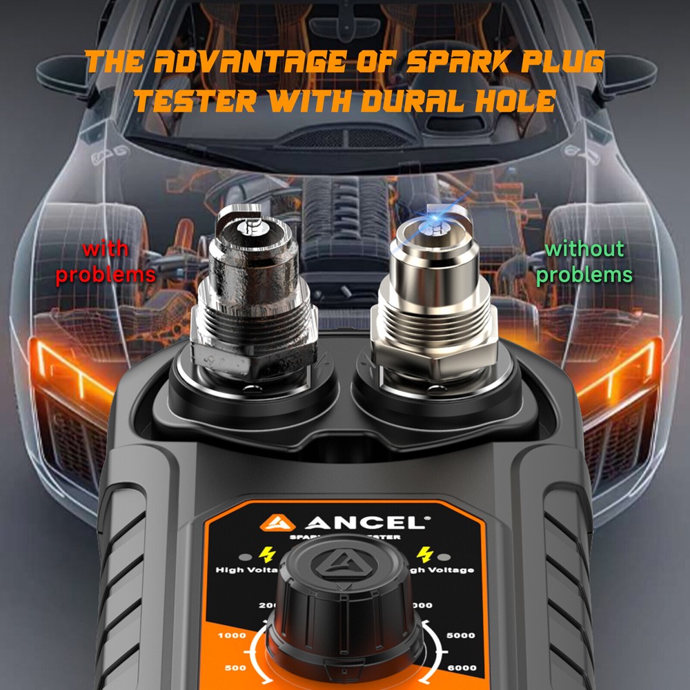 ANCEL SP21 Spark Plug Tester Car Diagnostic Ignition System Dual Hole Detector
