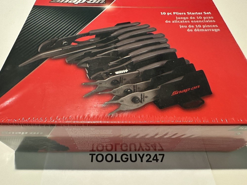 SNAP ON TOOLS PL1000STARTDT 10Pc Pliers Starter Set Needle Nose Cutters Crimper