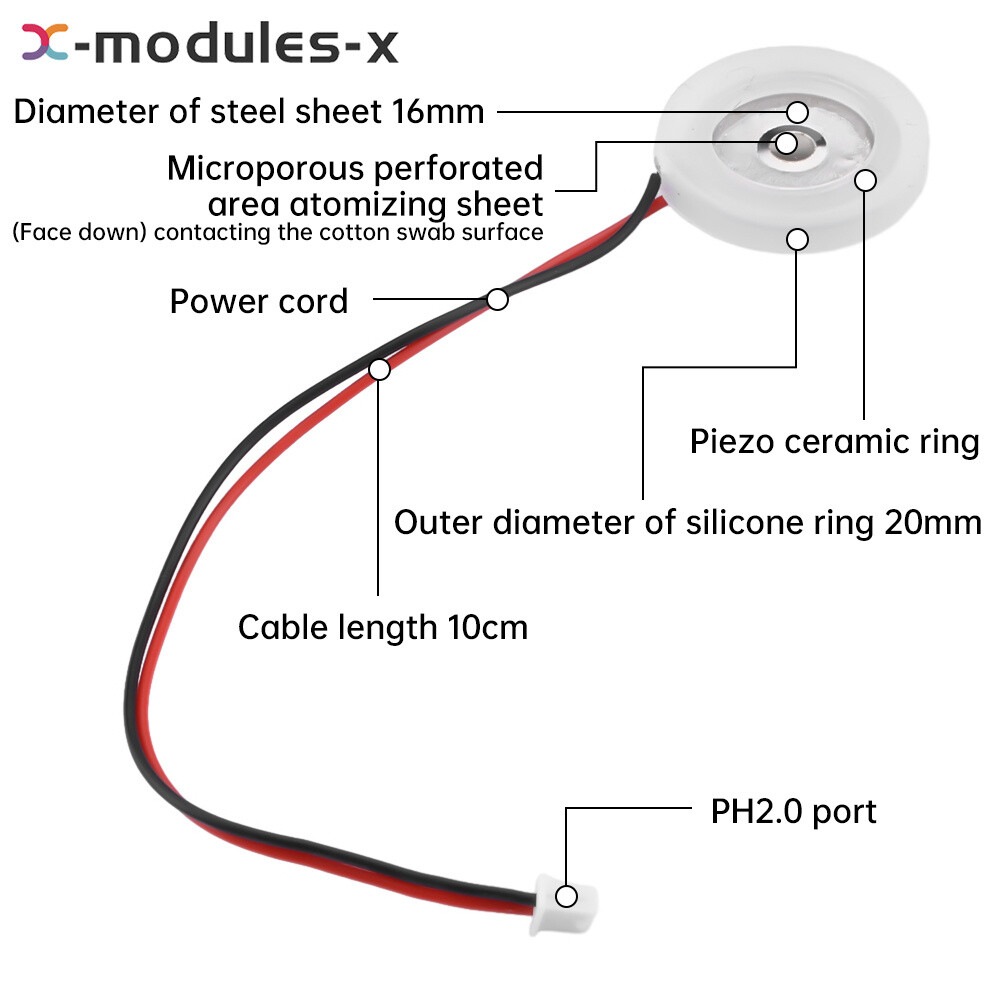 Type-C DC5V Ultrasonic Mist Maker Atomizing Module Humidifier DIY 2W No Switch