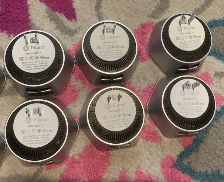 6-pack Plume SuperPod Adaptive WiFi Mesh HomePass Model B1A Powers On / Linked