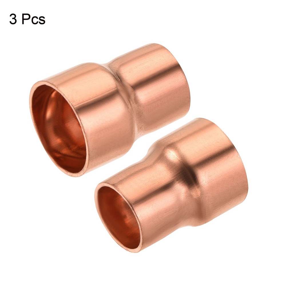 MECCANIXITY Copper Reducing Coupling Fitting with 1/2 x 5/8 Inch,