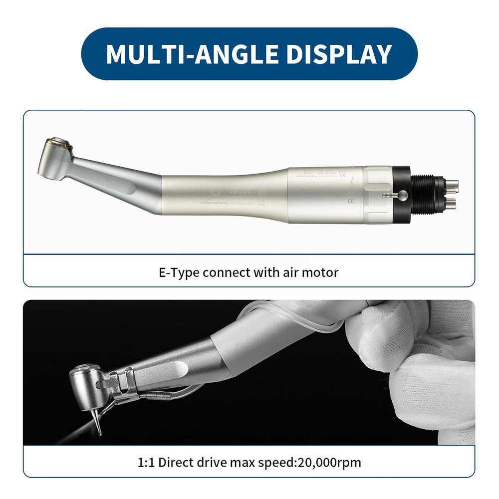 YABANG Dental Low Speed Push Button Type Contra Angle Handpiece 1:1 E-type FX23