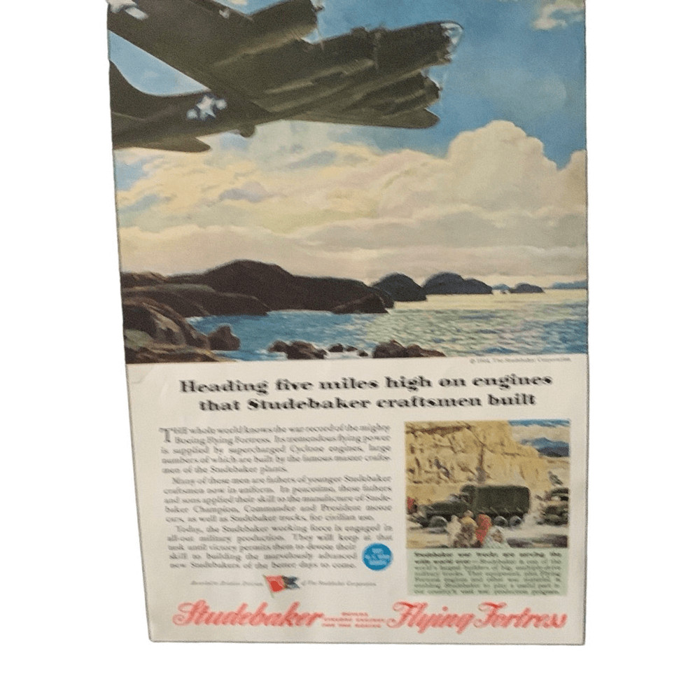 Vintage 1943 Studebaker Flying Fortress Ad Advertisement