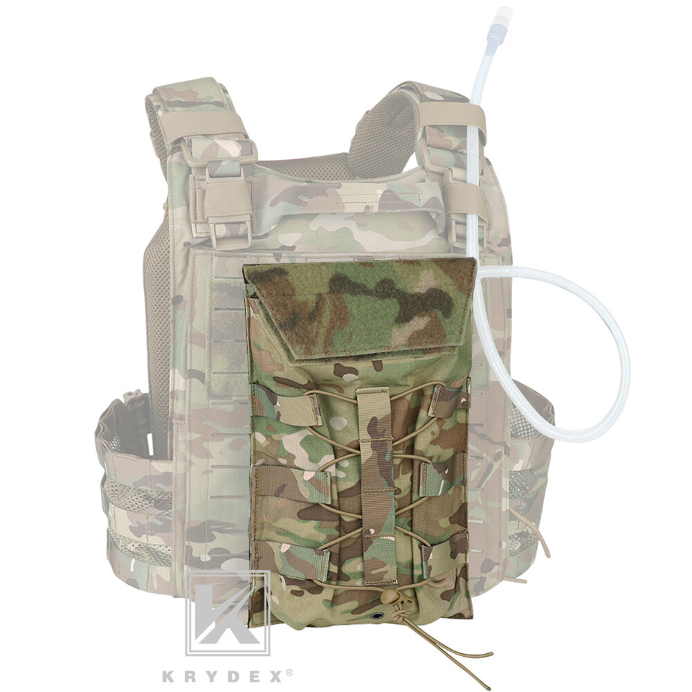 KRYDEX Tactical Hydration Carrier Modular MOLLE Backpack Outdoor Panel for Vest