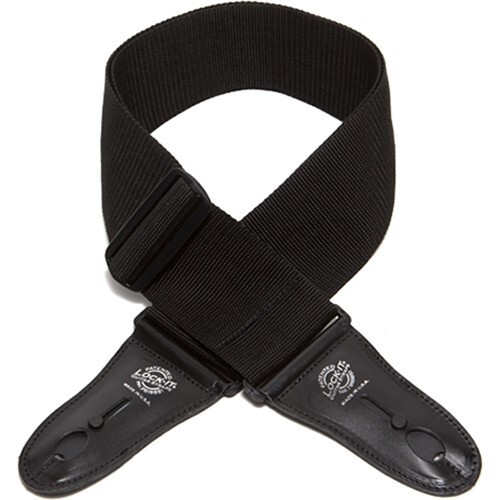 NEW - Lock-It Straps Professional Gig Series 3" Black Poly Strap, Locking Ends