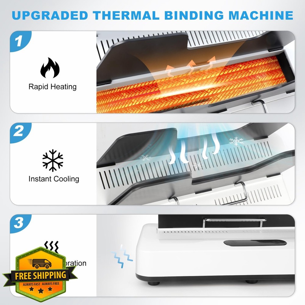 Thermal Binding Machine 500 Sheets A4 A5 Letter Digital
