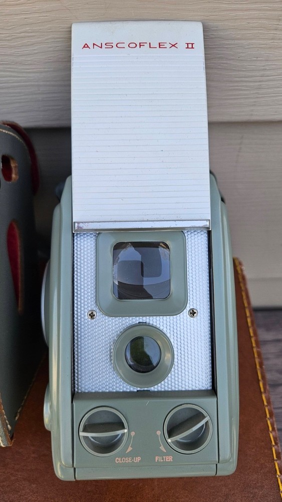 Vintage ‘50s Anscoflex II Camera Original Case UNTESTED AS IS R6