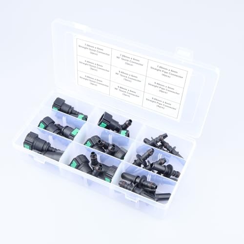 24PCS Assorted Fuel Line SAE 24PCS - Assortment - 6mm Quick Connector Kit