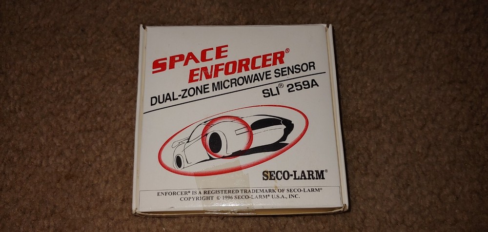 SECO-ALARM DUAL ZONE MICROWAVE SENSOR,  4 WIRES, Space Enforcer, NEW!