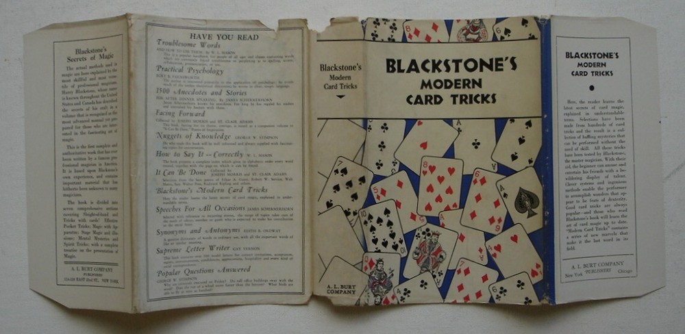 Blackstone's Modern Card Tricks, 1932 HC/DJ, Harry Blackstone