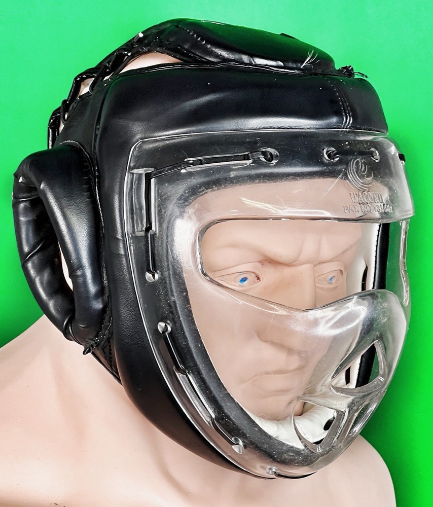 ProForce Headgear with Face Clear Cage in Black Medium Size Black