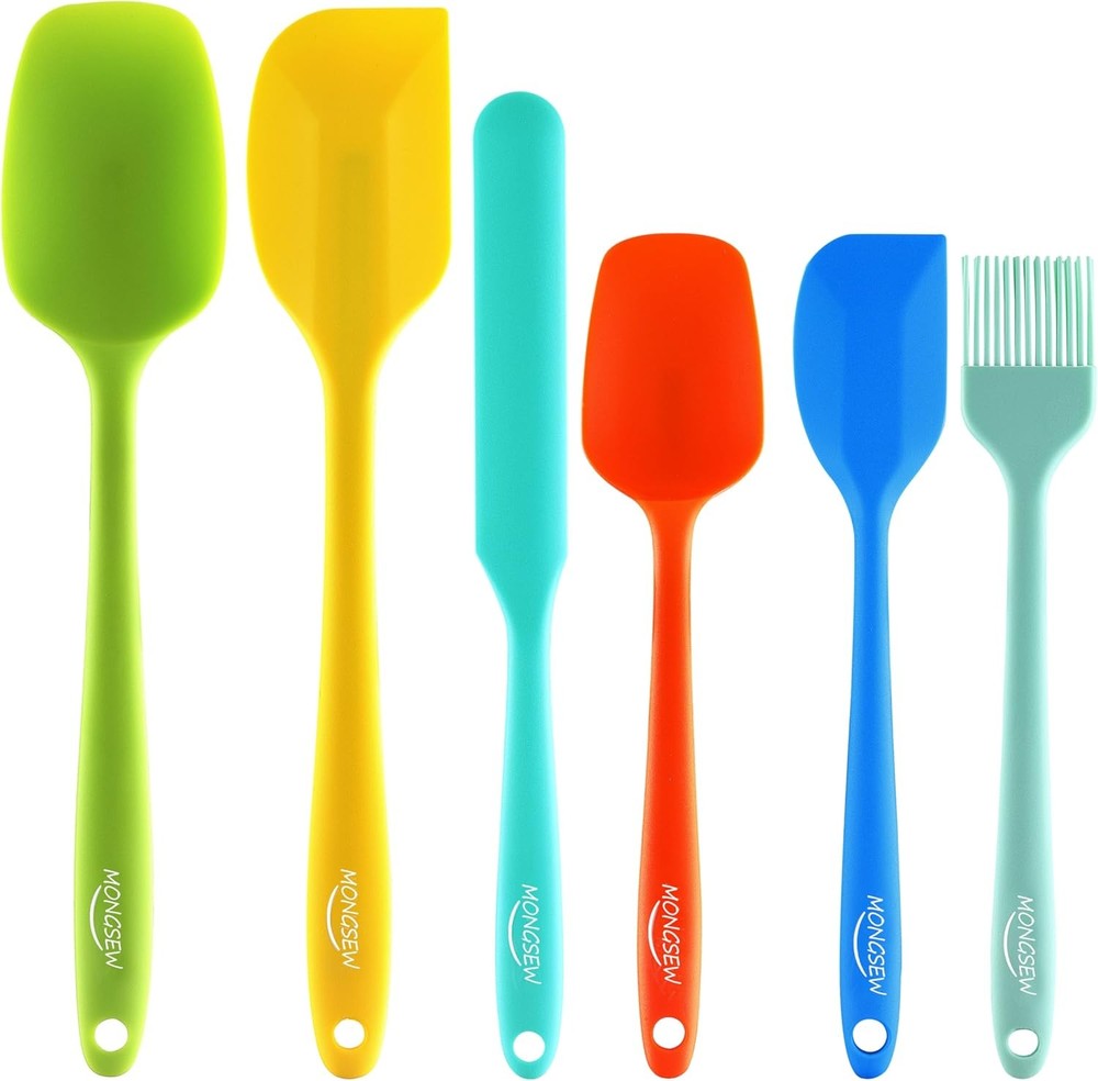 Silicone Spatulas,   Heat Resistant Rubber Spatula Set,