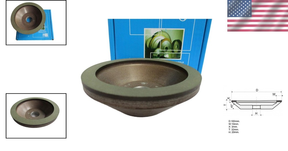 Diamond Grinding Wheel 4 Inch Cup Tool for Carbide Tools Sharpening