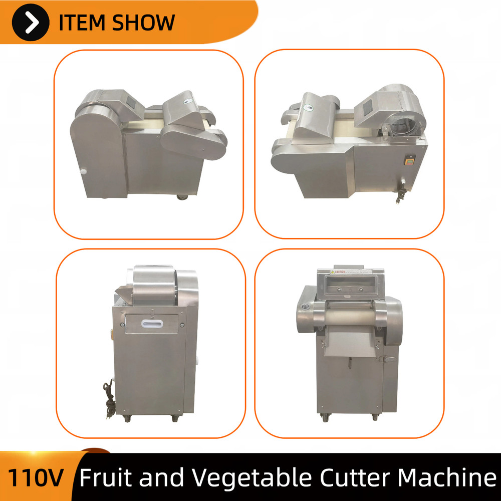 Automatic Fruit & Vegetable Cutter Dicing Machine 110V with Dicing Blade