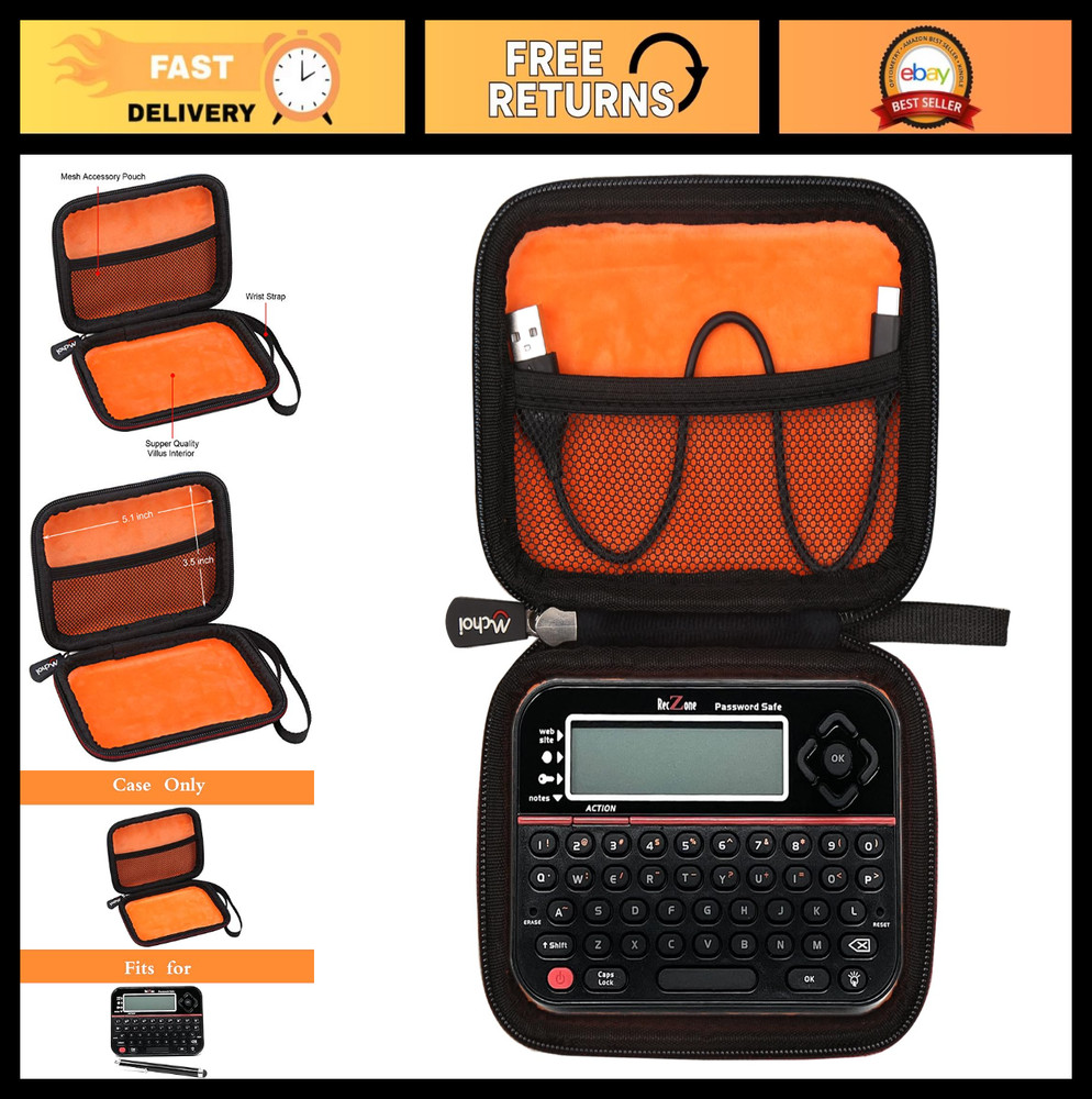 Hard Portable Case for Reczone Password Safe Device - Protective Storage Case