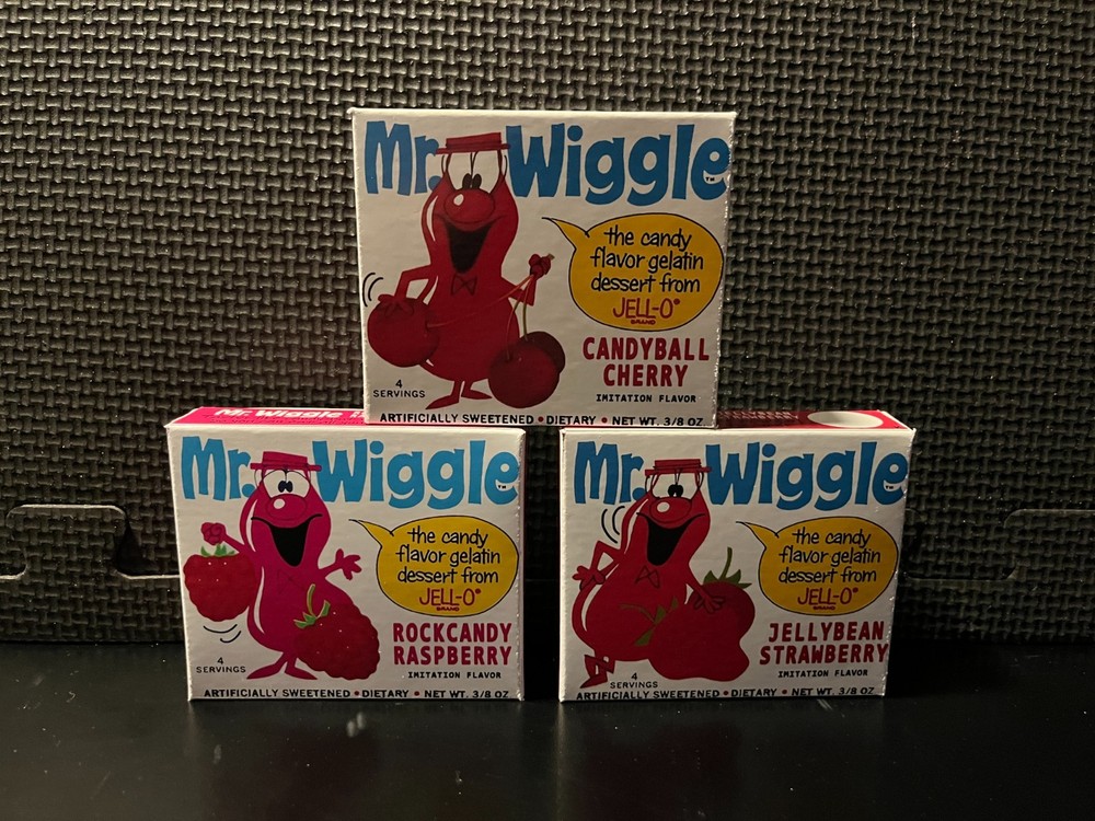 Mr Wiggle jello - 3 empty custom design display boxes