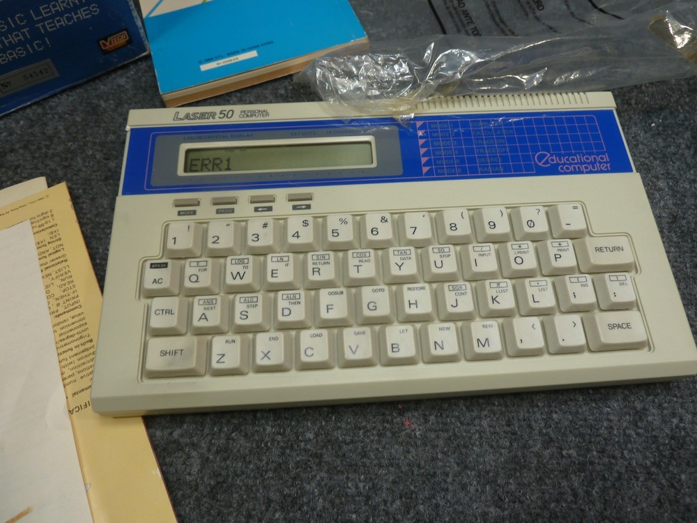 Vintage V Tech Laser 50 Personal Computer Original Box & Manual