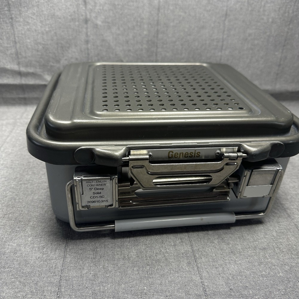 V. Mueller CD1-5C Genesis Sterilization Container 11"X12"X5" Deep Solid Half