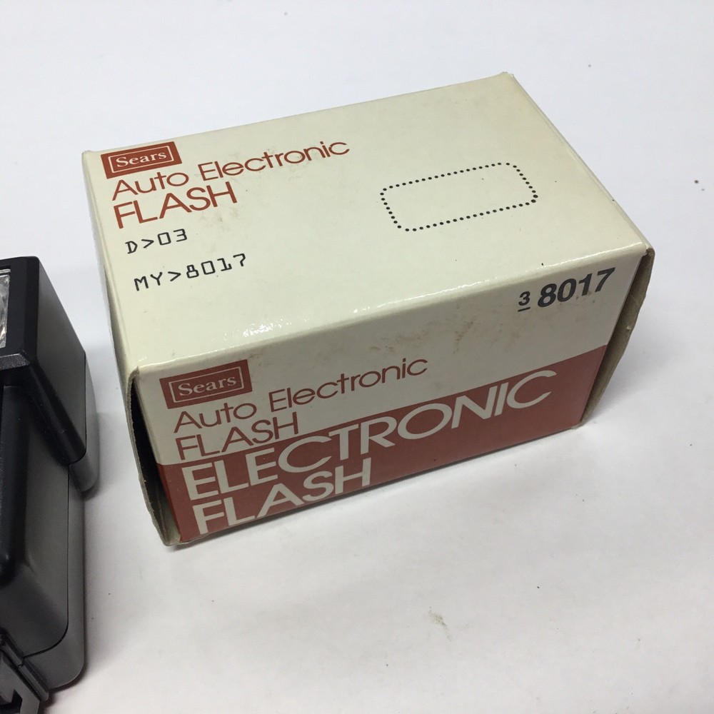 Sears Auto Electronic Flash - Box And Papers Camera Flash.