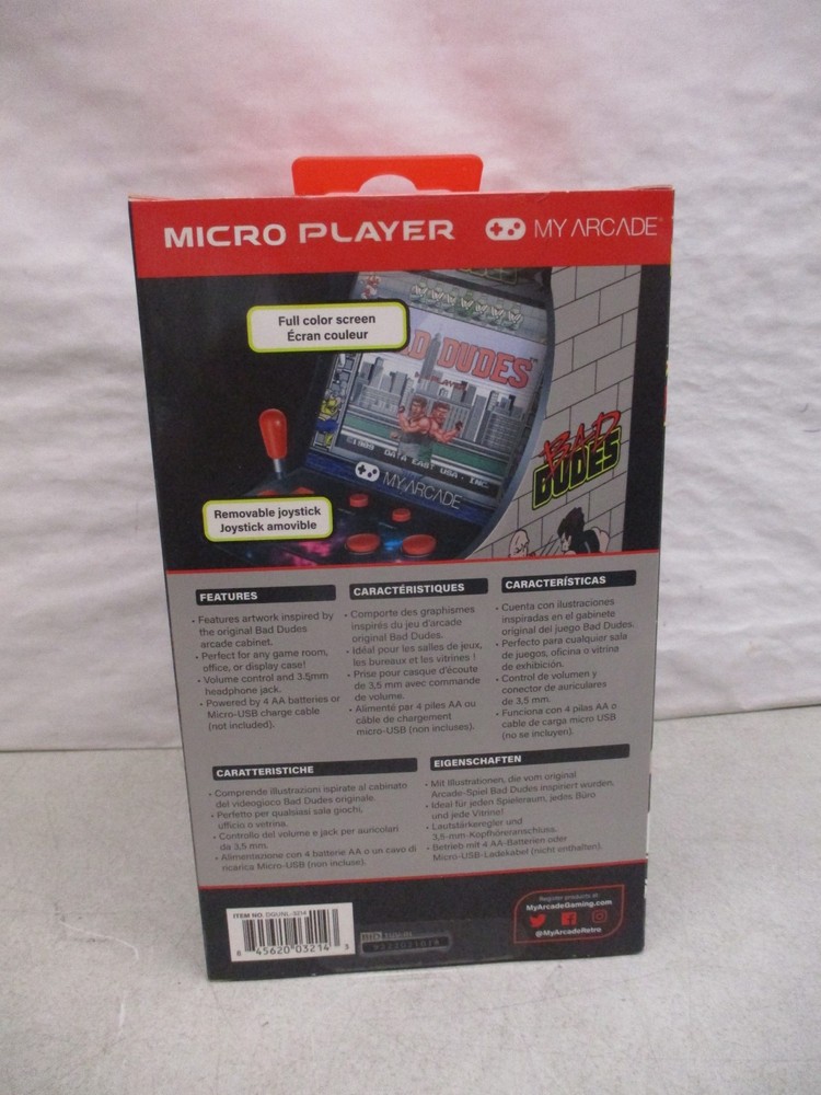 Bad Dudes My Arcade Micro Player Retro Arcade