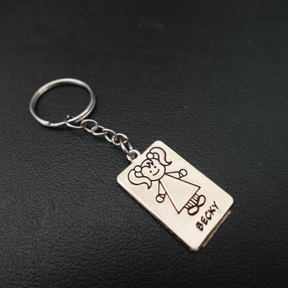 Becky Personalized Keychain Zipper Pull Metal Name Kidcore Retro Y2K Gift