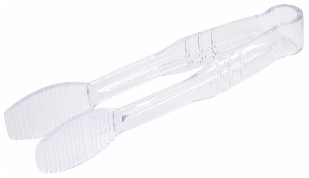 6" Flat Tong, Clear, PC (12 Each)