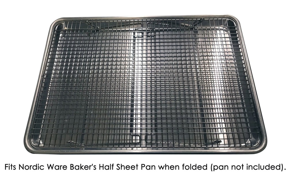 Stackable Stainless Steel Wire Half Sheet Cooling Rack(12"x17") - with Collap...