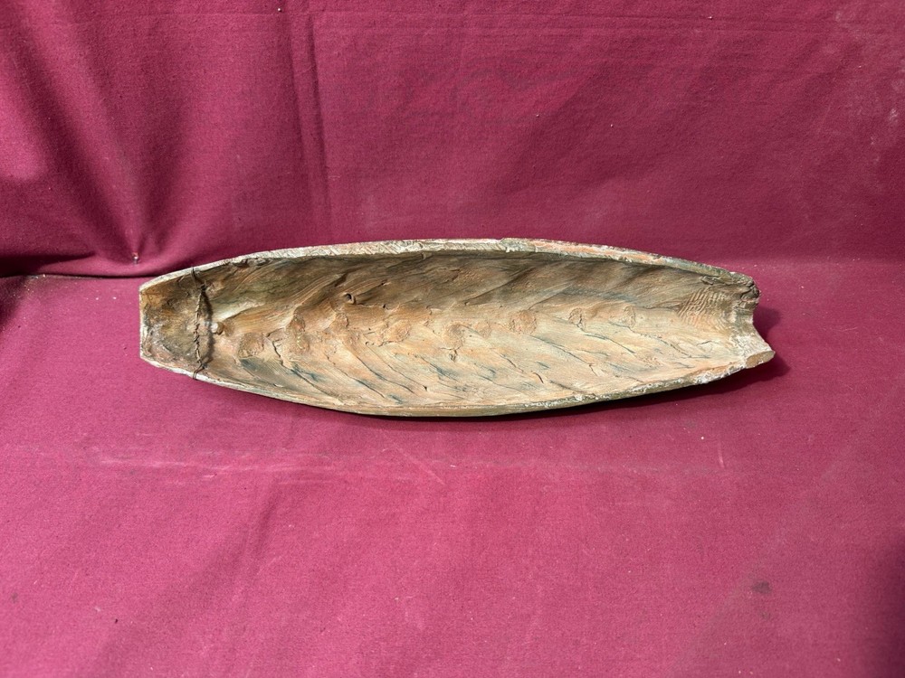 Vintage Carved Stone canoe