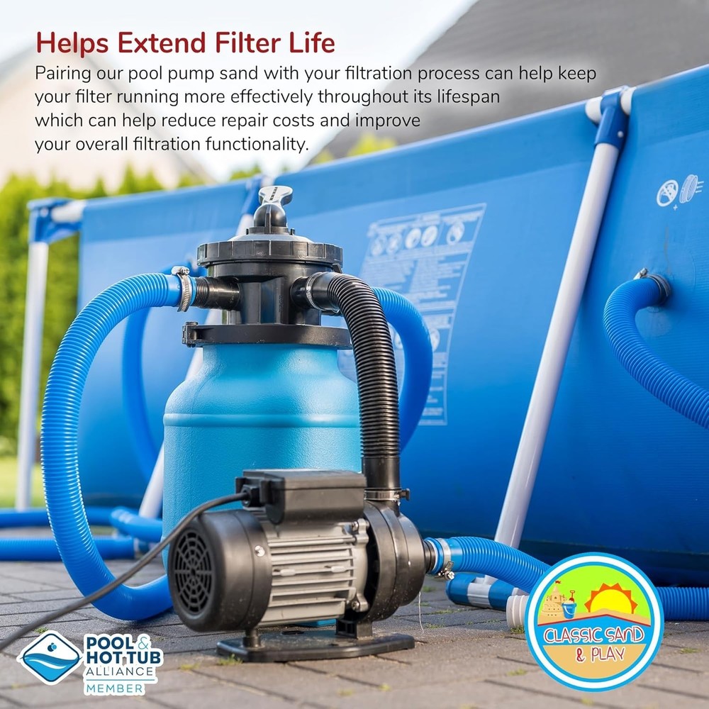 20 lbs Sand for Pools | No Clogging, Enhanced Filtration Efficiency