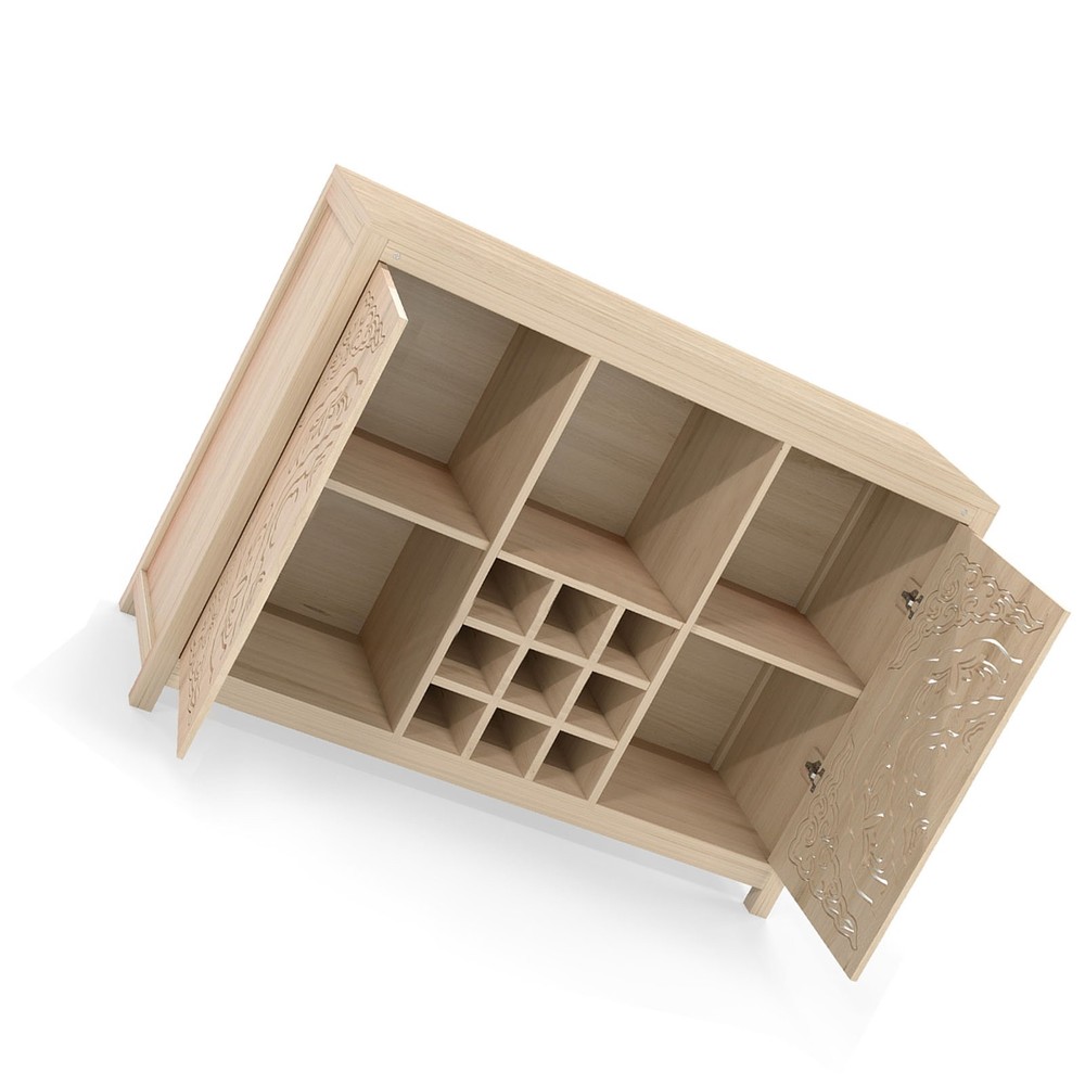 New Modern Wine Bar Cabinet Buffet Storage For Dining Room Kitchen