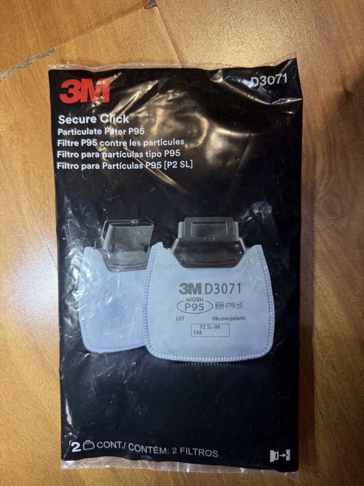 3M D3078 Secure Click Particulate Filter P95 (2 pack) 01/2024