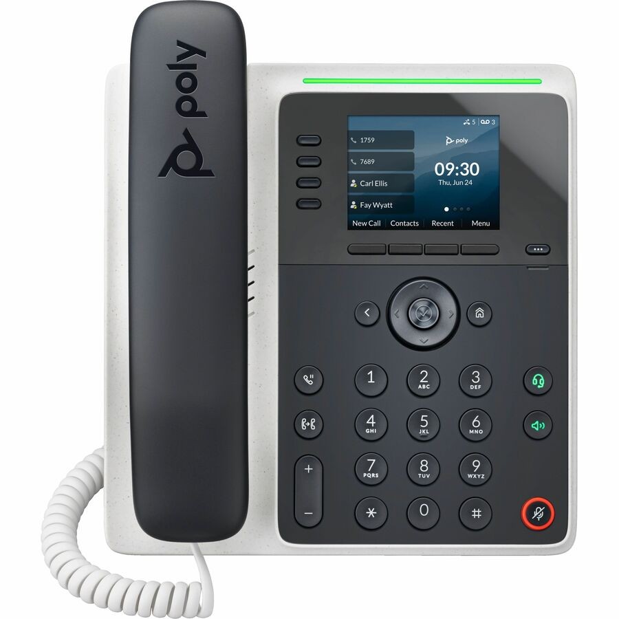Poly Edge E220 IP Phone - Corded - Corded - Bluetooth - Desktop, Wall Mountable