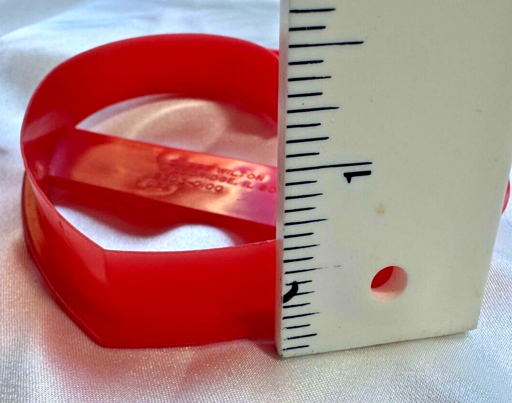 Wilton 3.5" Plastic Heart Cookie Cutter 1993