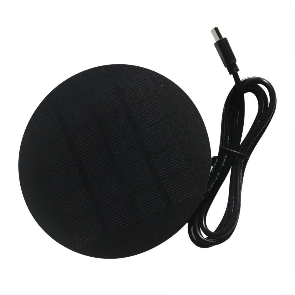 12W Solar Panel Charger with Type C Output USB Cable for Lights Curtains