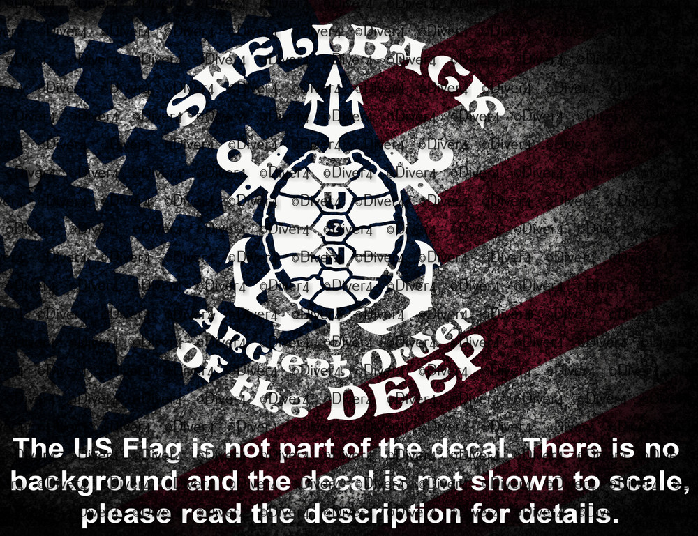 US Navy Shellback Ancient Order Of The Deep Shell Vinyl Decal US Seller & Made