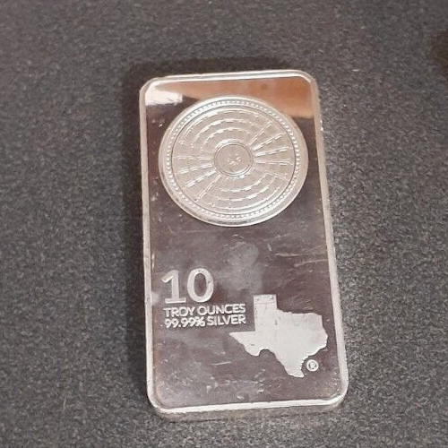10 Oz Texas Mint .999 Silver Bar