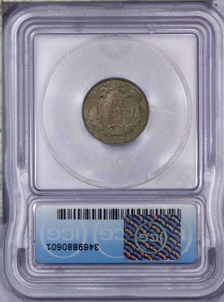 1857 Flying Eagle Cent 1c ICG VF35