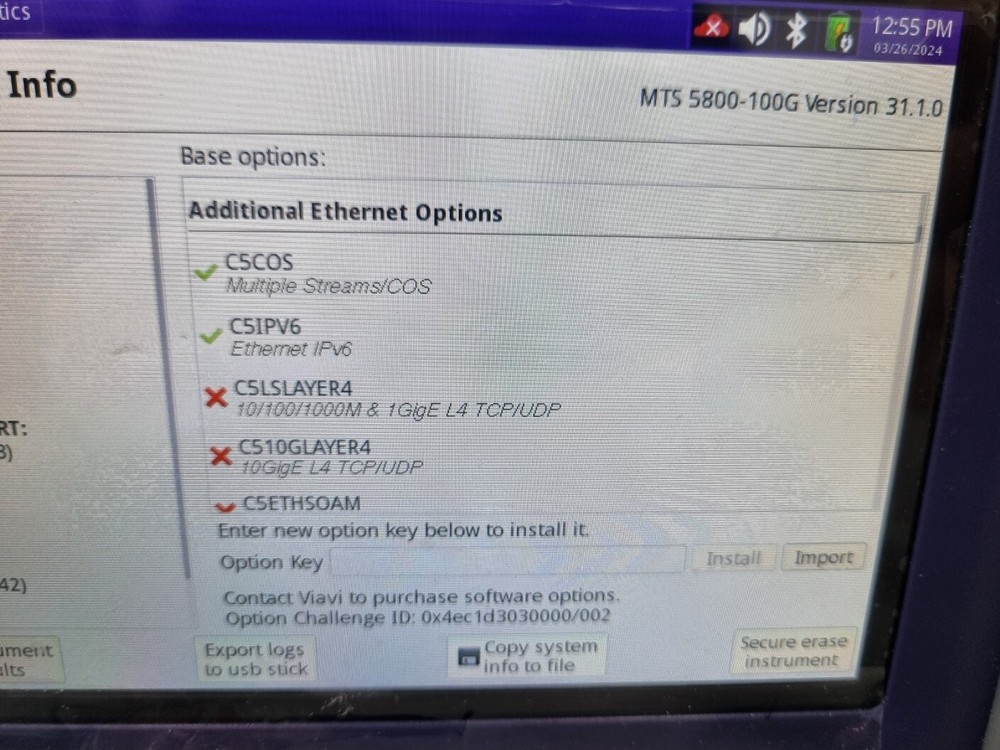 VIAVI MTS 5800 Network Tester (100GbE)
