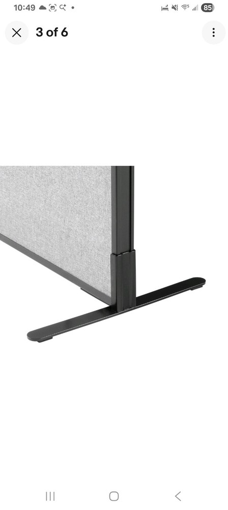 Freestanding Office Partition Panel Gray