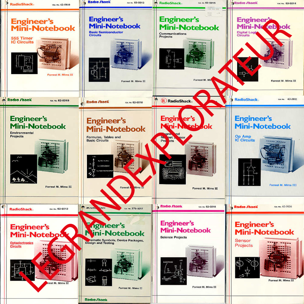 Ultimate  RadioShack  Engineer's  Mini-Notebook  Forrest Mims  150 PDF on DVD